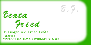 beata fried business card